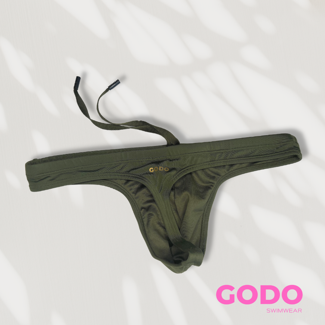Male Swim Thong - Green