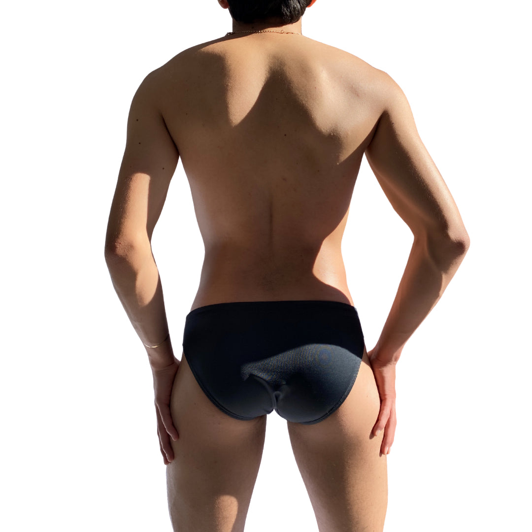 Sexy Low Rise Black Swimwear for men