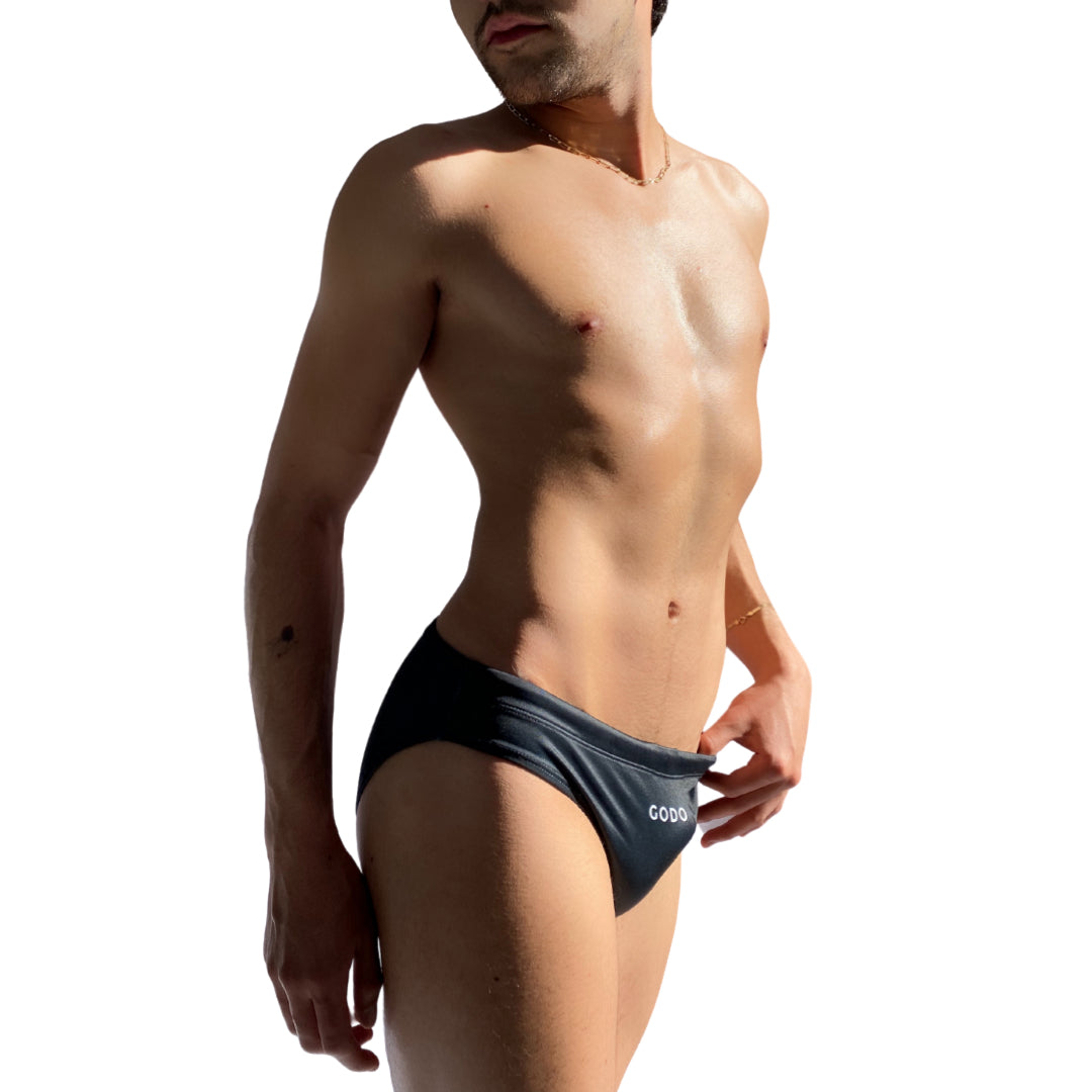 Low Rise Black Swim brief for men
