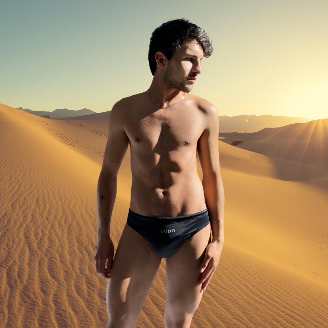 Low Rise Black Swimwear for men