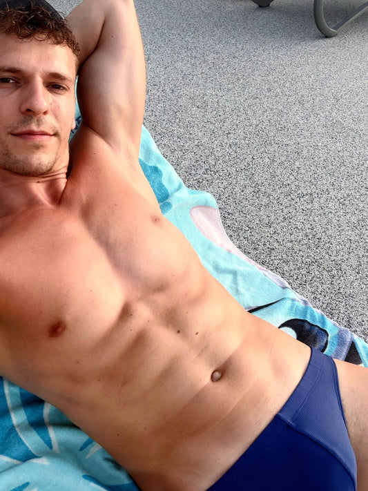 Blue swimsuit by GODO
