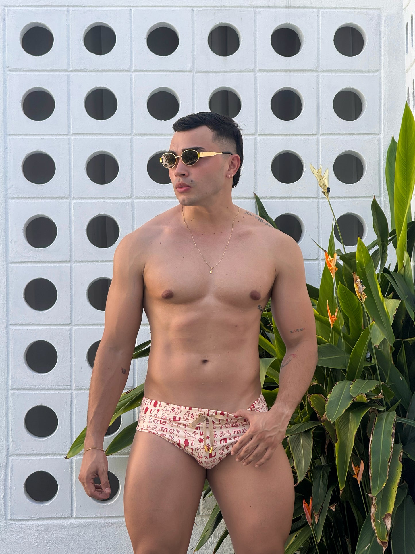 Men's Milo sunga by GODO — body-sculpting designer beach swimwear