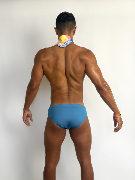 Men with blue swimbrief